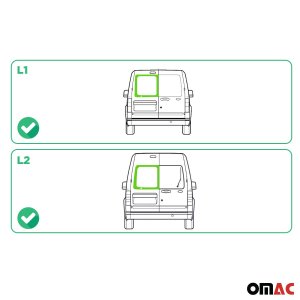 Ford Transit Connect Barn Door Fixed Glass - Left - Omac - L1/L2 Galaxy - '10-'13 Ford Transit Connect Barn Door Fixed Glass - Left - Omac - L1/L2 Galaxy - '10-'13